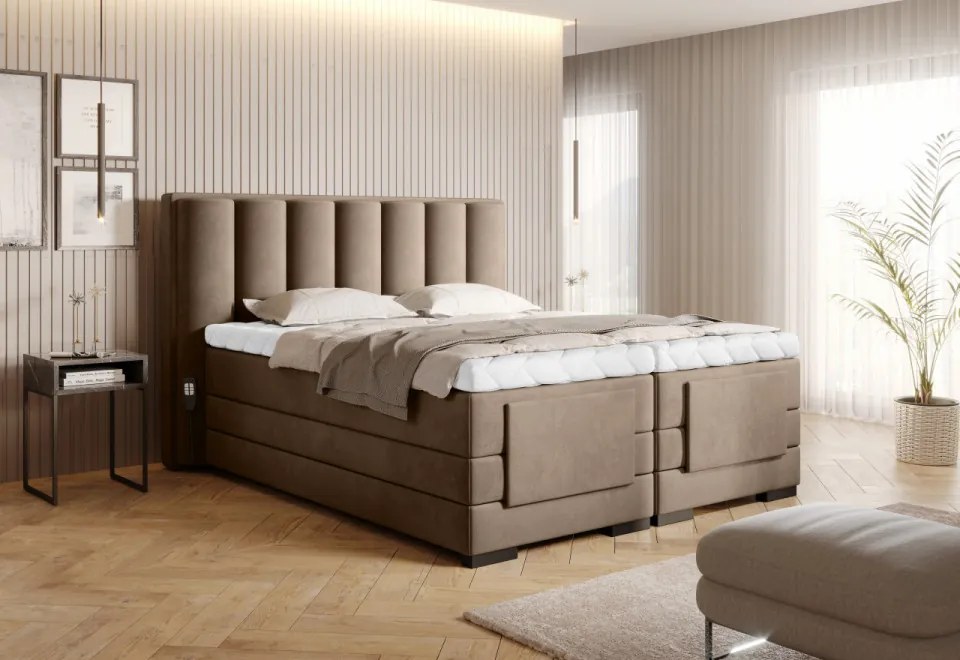 Pat electric ajustabil, 140x200 cm, Veros 142, Eltap (Culoare: Roz - Gojo 101)