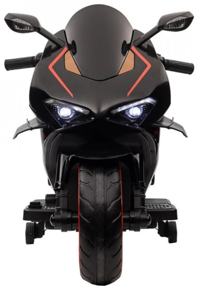 Motocicleta Electrica cu Acumulator Pentru Copii NOVOKIDS™ Super Rider GP ,12V ,3-7 ani ,Max 30 kg , Cu Sunete si Lumini LED ,USB si Bluetooth ,Roti