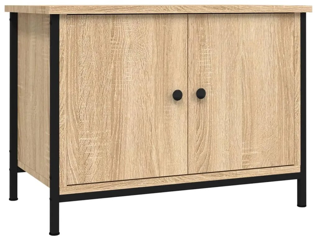 826296 vidaXL Comodă TV cu uși, stejar sonoma, 60x35x45 cm, lemn prelucrat