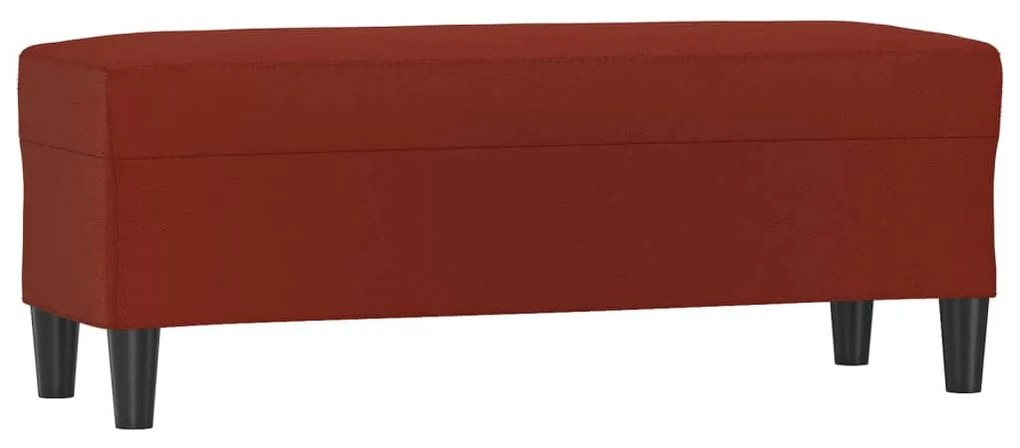 Banca, rosu vin, 100x35x41 cm, piele ecologica Bordo, 100 x 35 x 41 cm