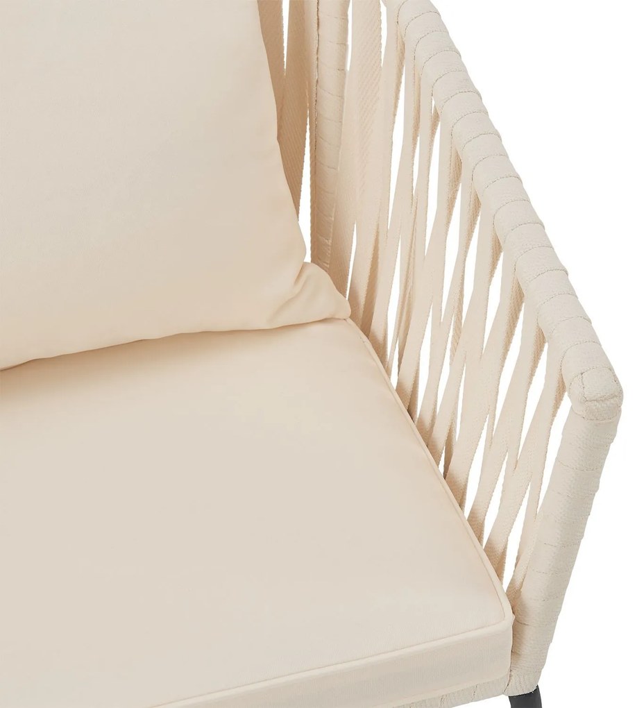 Jusky 2 scaune metalice - bej