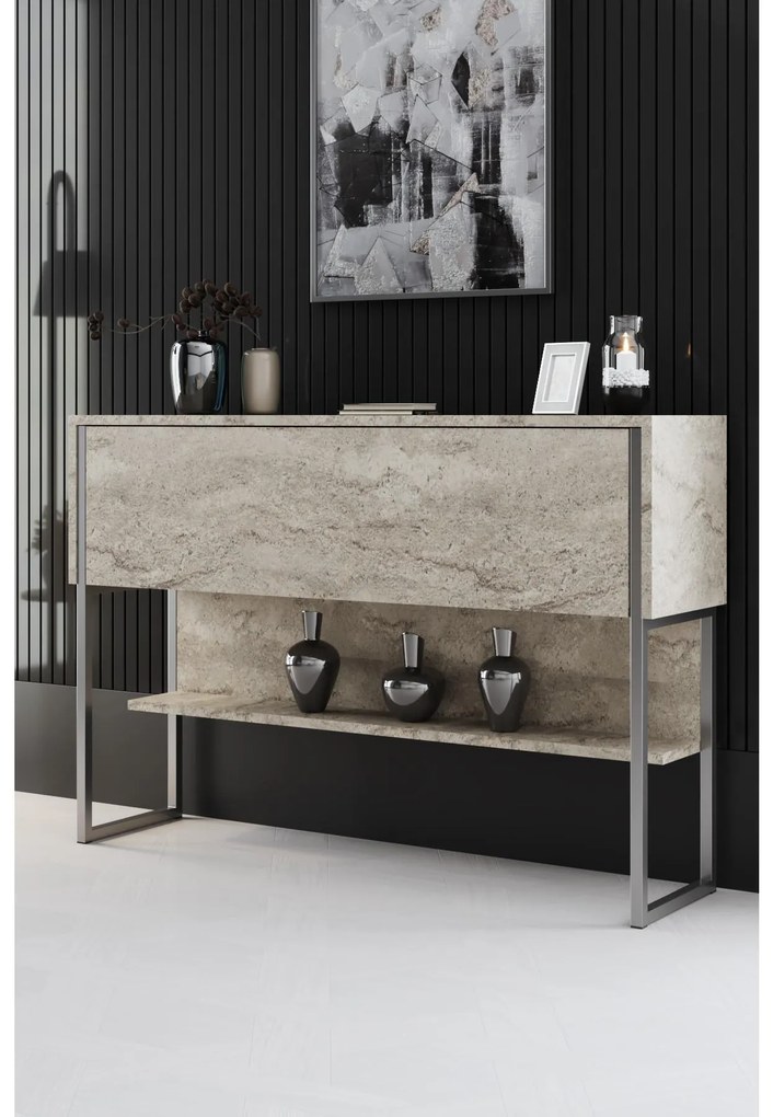 Mobilier living Luna set (Travertin + Argintiu) . 1102333