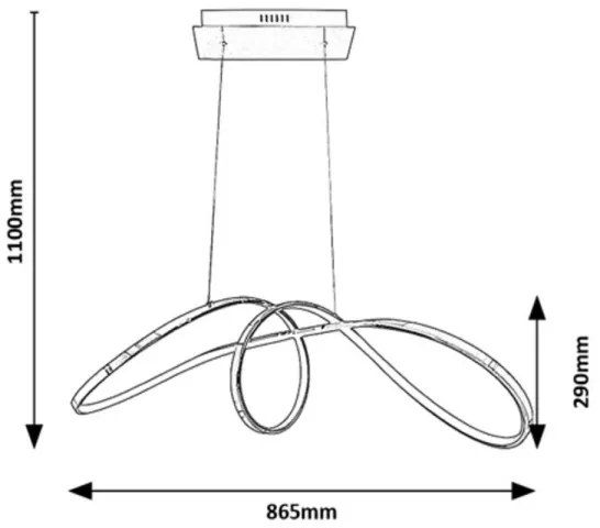 Lustră LED aplicată AISHA LED/38W/230V Rabalux 5358