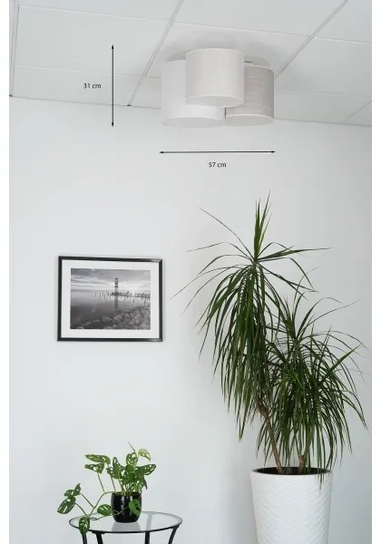 Brilagi - Plafonieră SNAKE 3xE27/15W/230V gri/crem