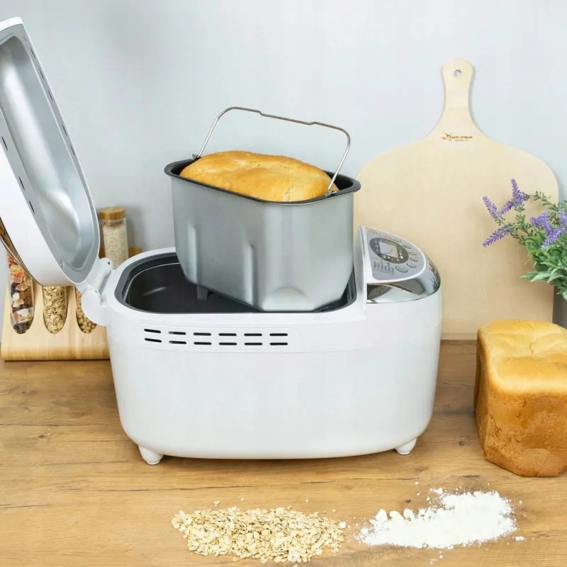 Masina de facut paine First Austria FA-5152-3, 850W, 12 programe, Paine fara gluten, Alb