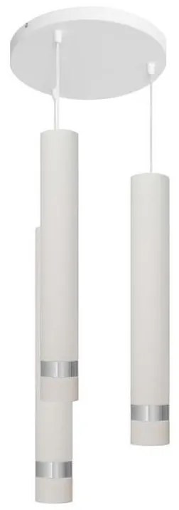 Lustr LED TUBA 3xGU10/4,8W/230V alb/luciu crom