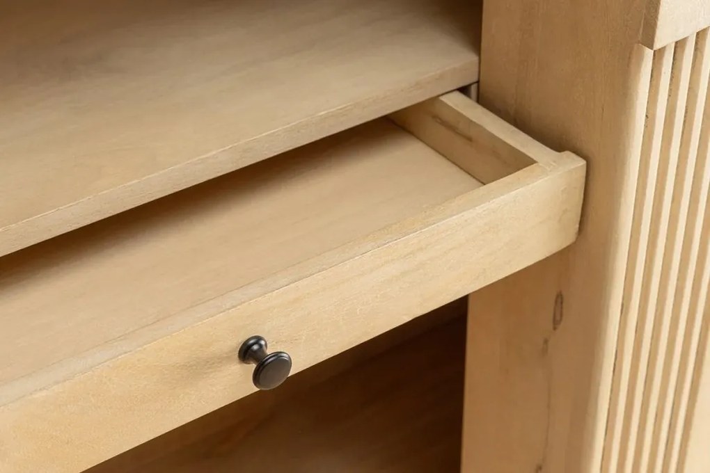 Bufet, Bar cu model optic 3D, Lemn, ART DECO 140cm