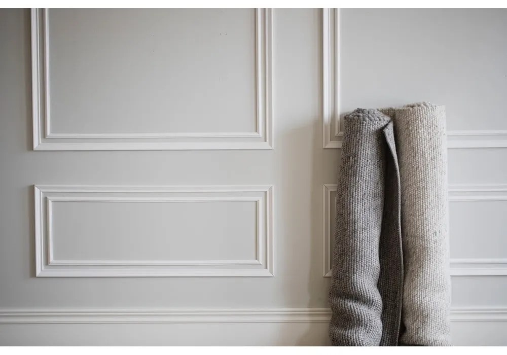 Covor gri din lână 290x200 cm Auckland - Rowico