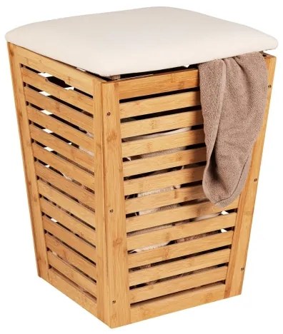 WENKO 25143100 - Coș pentru rufe BAMBUSA 40x56 cm maro