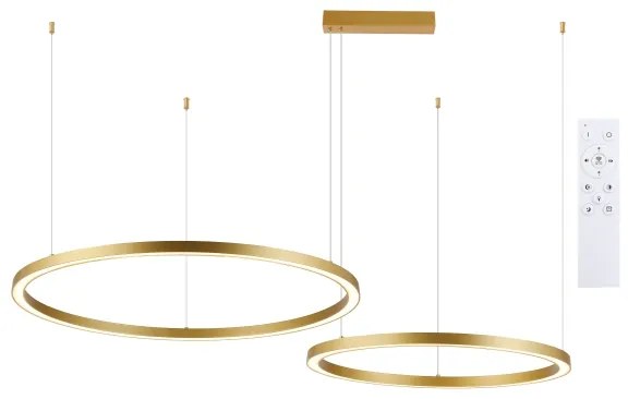 Brilagi - Lustră LED dimabilă suspendată pe cablu PORTOFINO LED/98W/230V, finisaj auriu +DO