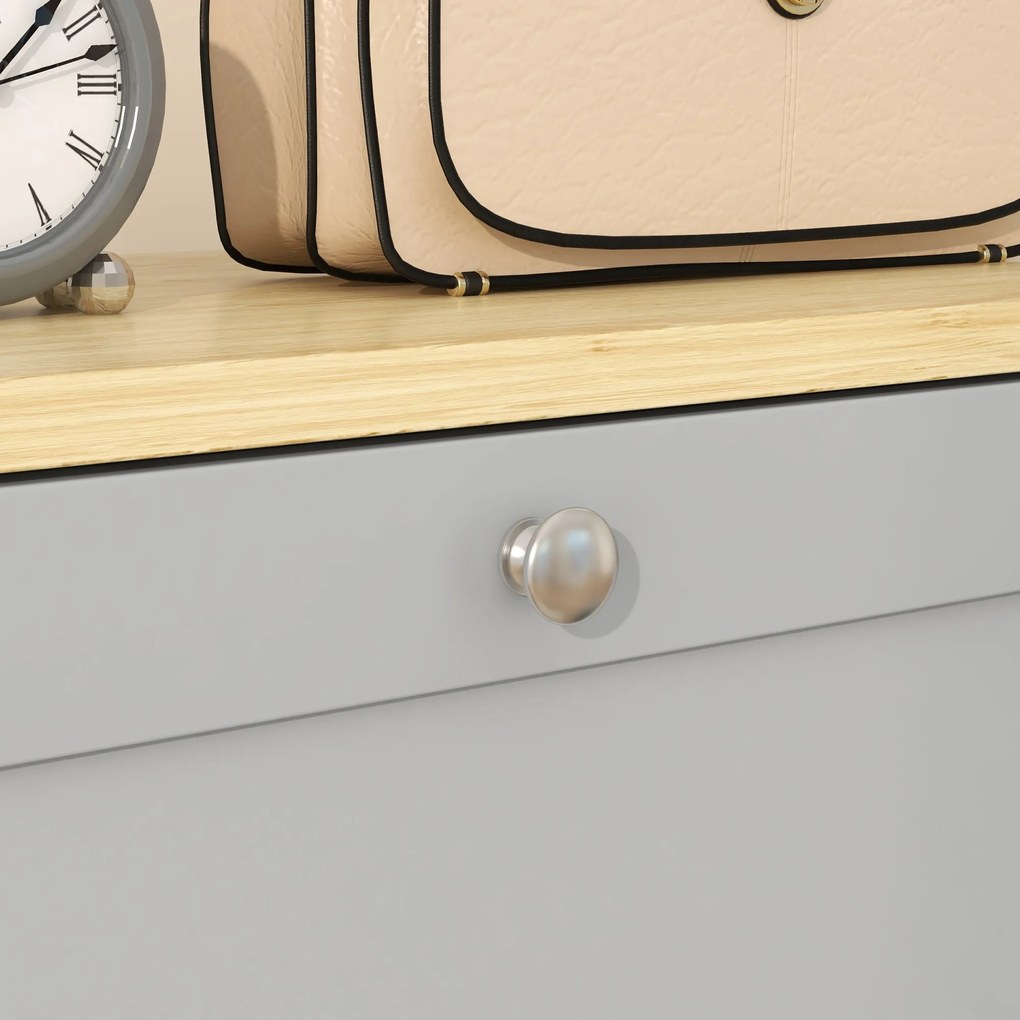 HOMCOM Dulap pentru pantofi 18 perechi, dulap cu 3 sertare abatabile, polițe reglabile, 60x23,5x115cm, gri | Aosom Romania