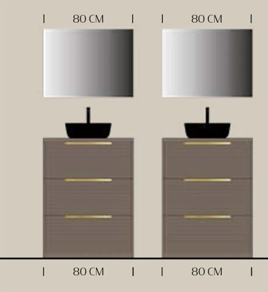 Set lemn masiv mobilier baie suspendat Serina 120/160/176/180 cm - 180 L