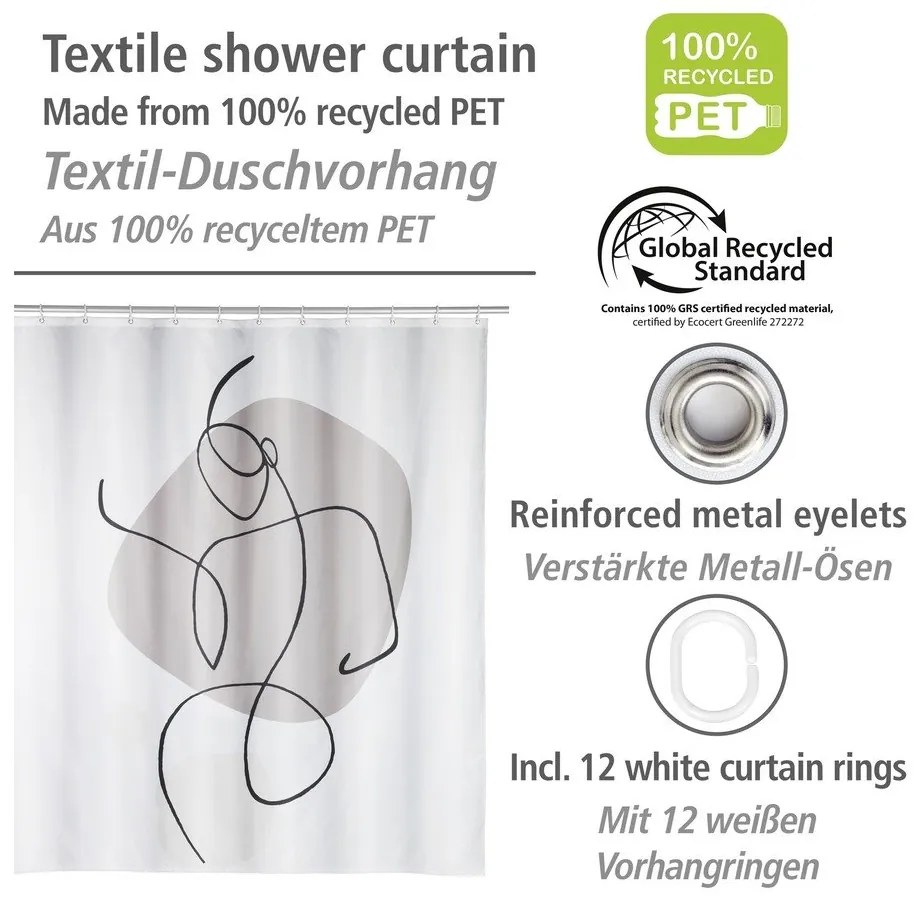 Perdea de duș 180x200 cm Ladyline – Wenko