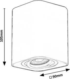 Spot KOBALD 1xGU10/42W/230V alb Rabalux 2050