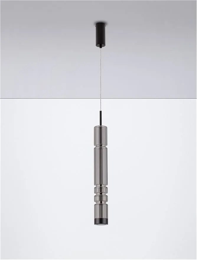 Pendul LED design modern BENTO gri fumuriu
