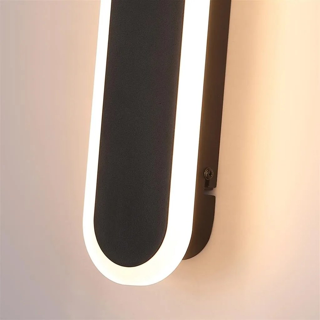 Aplica de perete lumina ambientala exterior Bordo LED, H-30cm