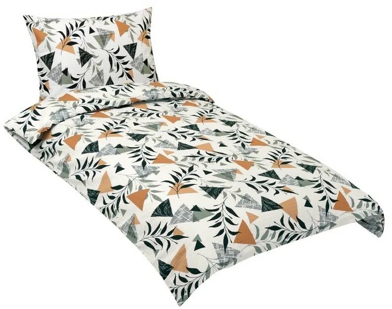 Lenjerie de pat Bellatex creponată Garden , 140 x 200 cm, 70 x 90 cm, 140 x 200 cm, 70 x 90 cm