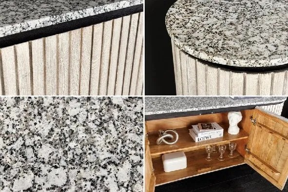 Comoda eleganta din lemn sablat ADLON 170cm