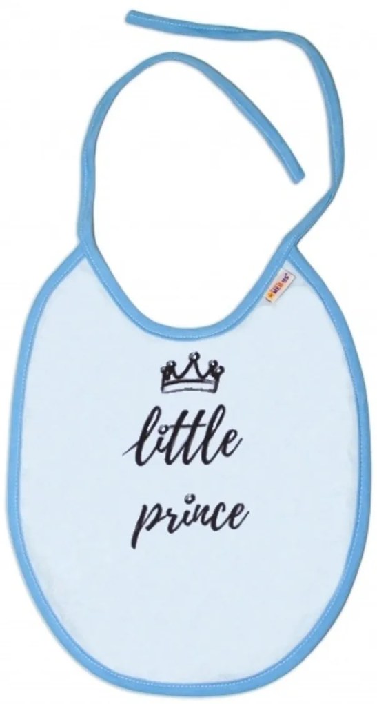 Bavetă impermeabilă Baby Nellys big Micul Print, 24 x 23 cm - Sf. albastru