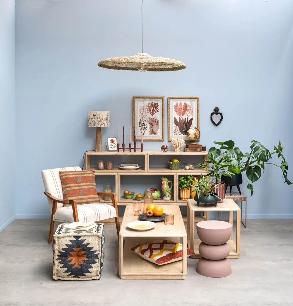 Lampa de masa ,cu flori brodate, "Wildflower"