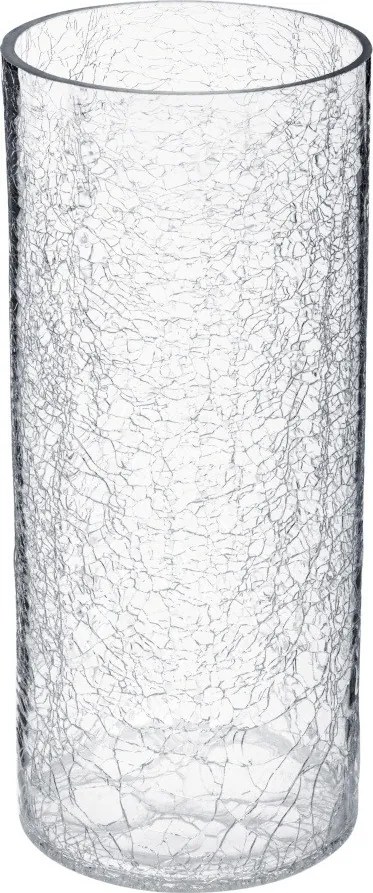 Vază de sticlă, efect de sticlă mată, 30 cm