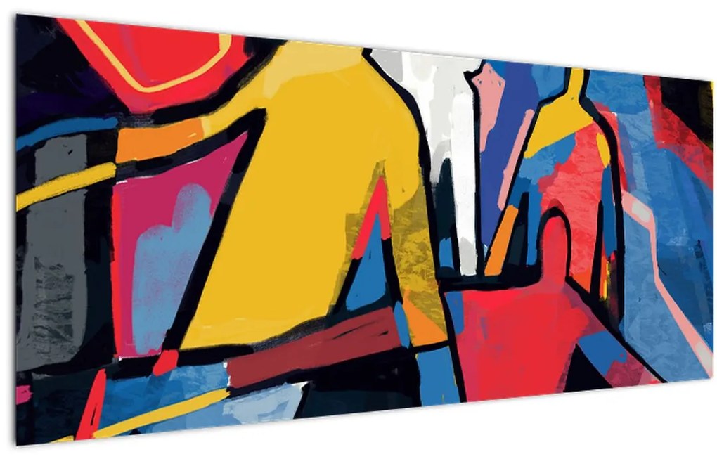 Tablou - Abstract bărbați (120x50 cm)