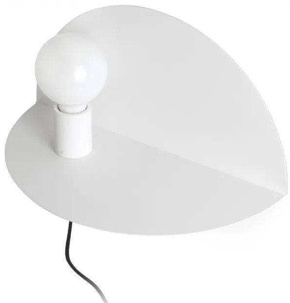 Aplica perete moderna cu raft NIT alba stanga 01003