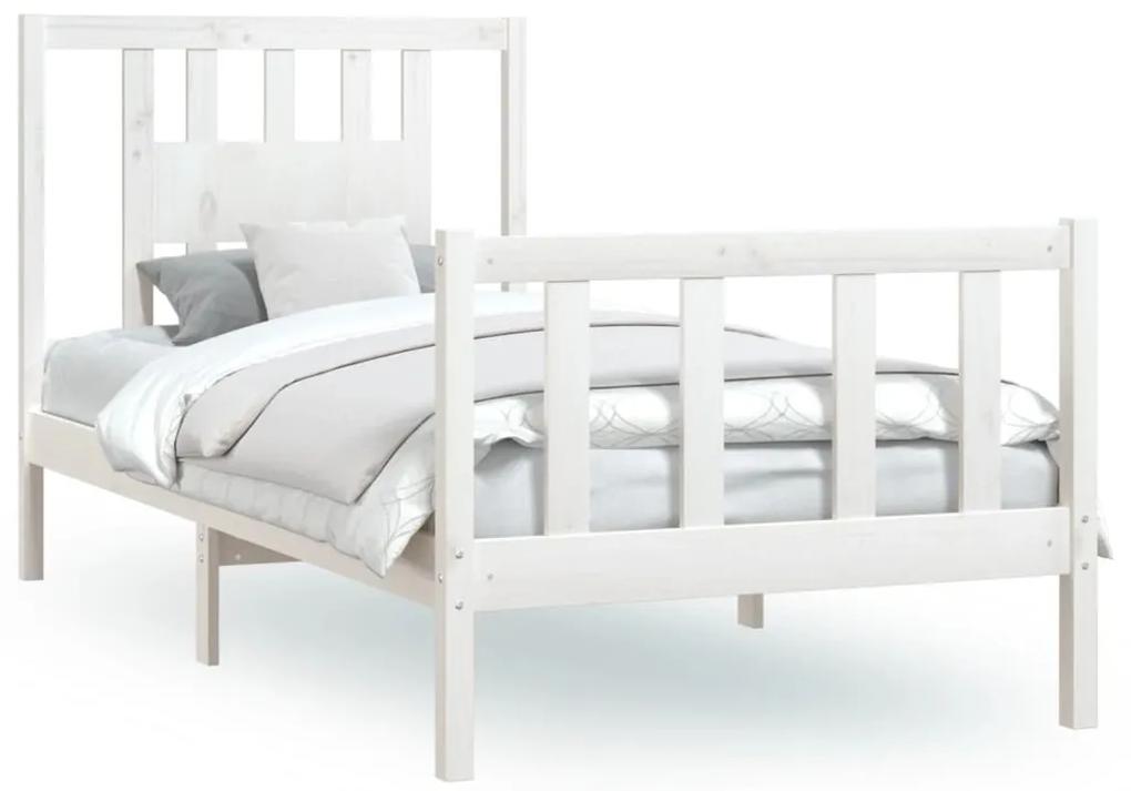 3188152 vidaXL Cadru de pat cu tăblie, 90x200 cm, lemn masiv de pin