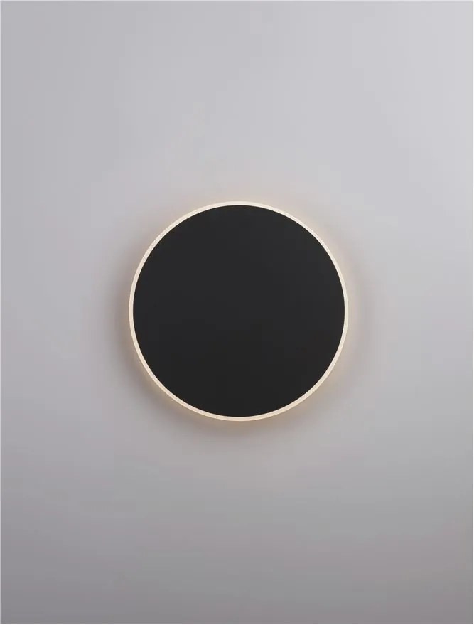 Aplica LED de perete design ambiental CYRCLE 30cm negru