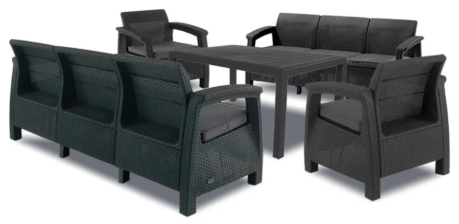 Set de mobilier de grădină Corfu Love Max Duo cu masă Melody
