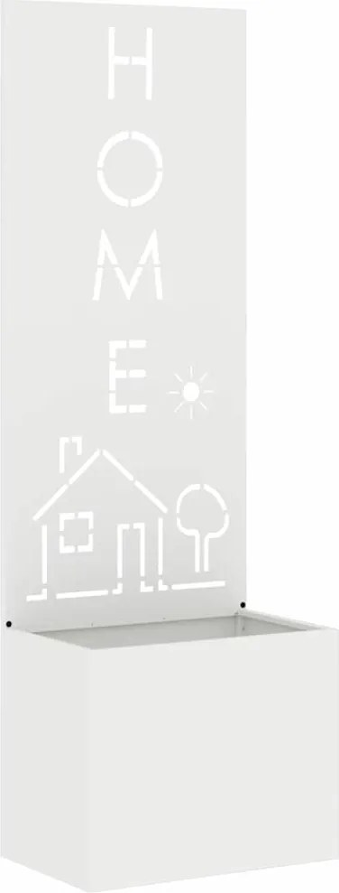 vidaXL Ecran de intimitate pentru grădină Traforaj Alb 50 x 140 cm