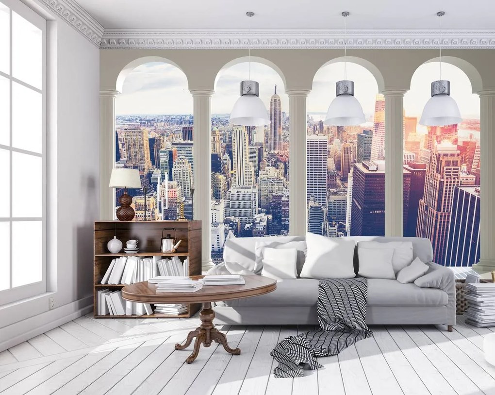 Fototapet - Stălpi în New York (152,5x104 cm)