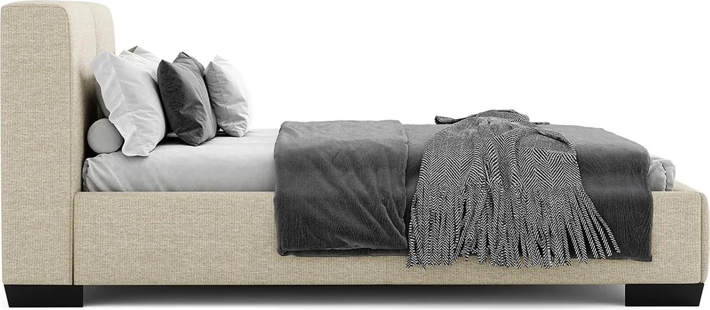 Pat tapițat Loft cu saltea, 140/160/180 cm
