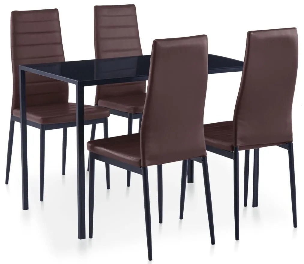 vidaXL Set mobilier de bucătărie, 5 piese, maro