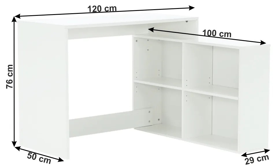 Birou PC universal, alb, Bortis Impex alb