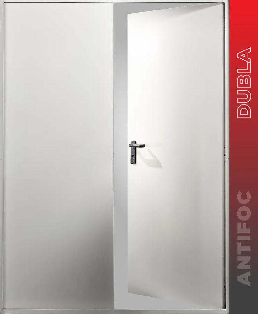 Usa antifoc EI60 120 - NON-Standard cu inaltime 1800 2400 2650 mm RAL 9001, 1800(900+900), 2400, 120, DR, Dubla