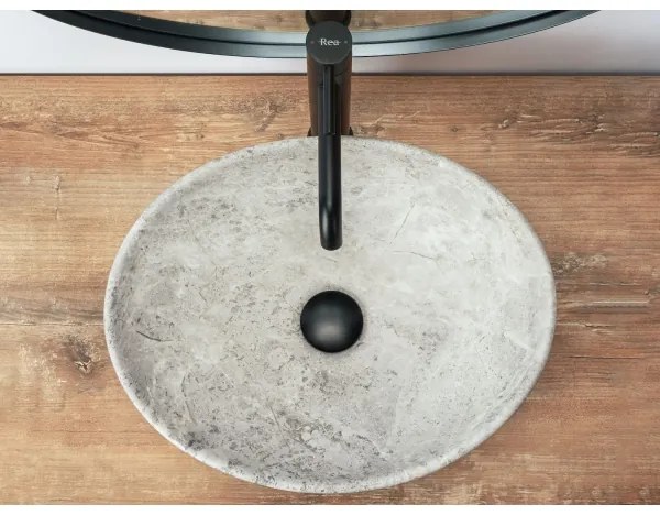 REA-U0165 - Lavoar pentru blat SOFIA 34,5x41 cm ceramică/piatră deschisă