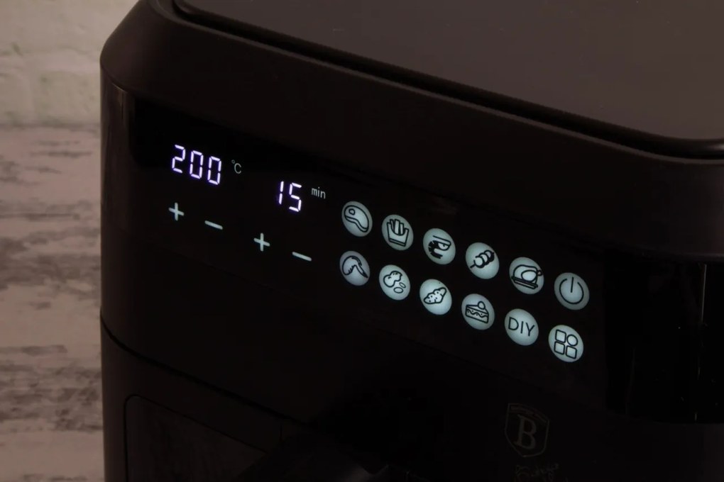 Friteuza cu aer cald, airfryer, capacitate 6.3 L Black Rose Berlinger Haus BH 9446