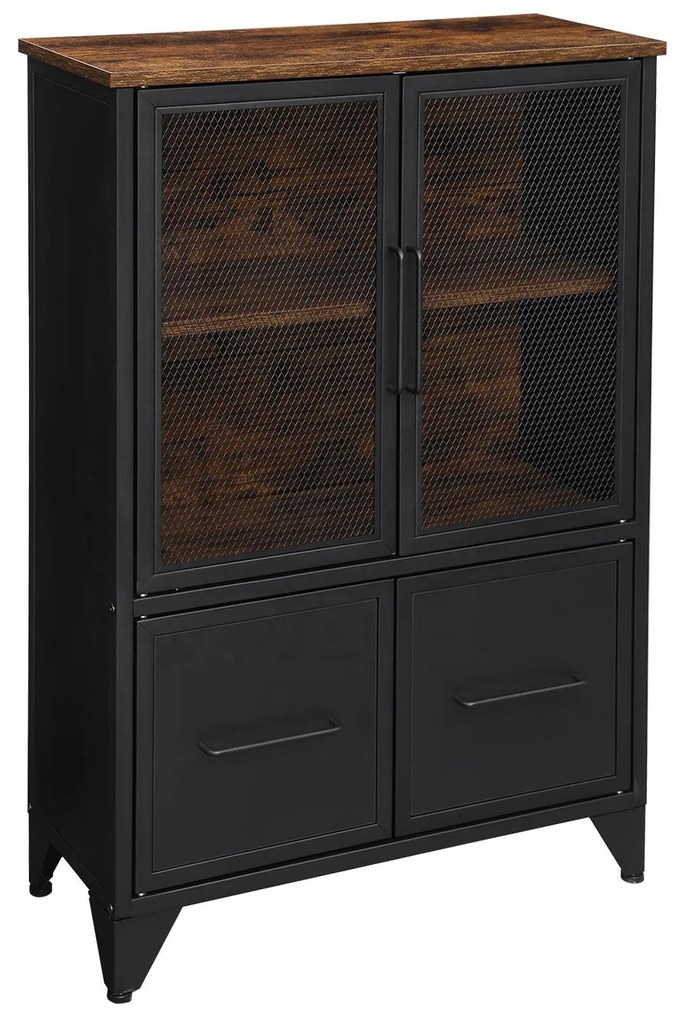 Dulap de depozitare pe podea, Raft pentru cărți 75 x 100 x 33 cm maro rustic
