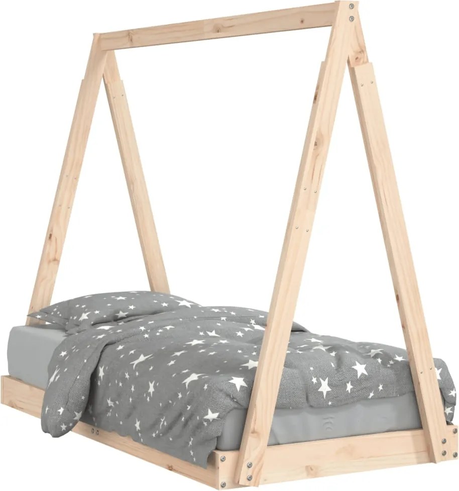 vidaXL Cadru de pat pentru copii, 70x140 cm, lemn masiv de pin