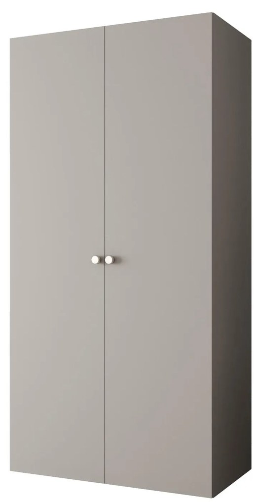 Dulap de haine 100 cm Parna 1 (Cașmir + Argintiu). 1125864
