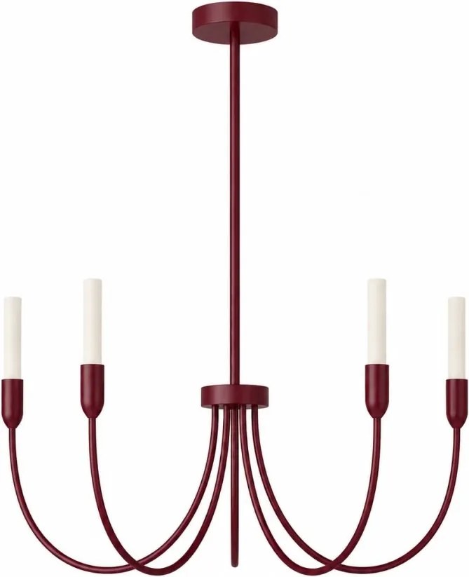 Candelabru cu 5 brate AUGUSTINE burgundy