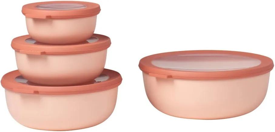 Set 4 cutii pentru gustări Rosti Mepal Nordic, roz