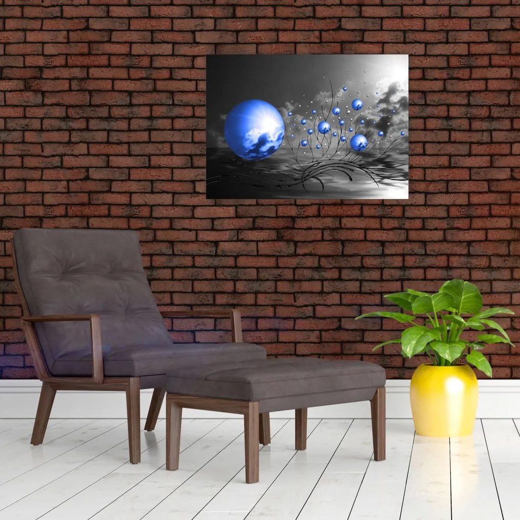 Tabloul bilelor albastru închis (70x50 cm)