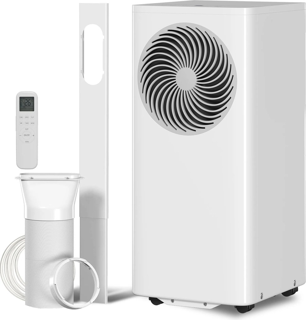 HOMCOM Aparat de aer condiționat portabil 9000 BTU 4-în-1 răcire dezumidificator ventilator mod somn pentru 33 m² Alb | Aosom Romania