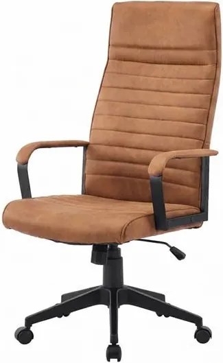 Scaun de birou pivotant LAZIO microfibra maro vintage