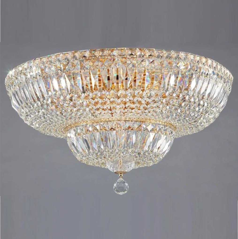 Plafoniera eleganta Basfor 60cm, auriu antic MYDIA100-CL-16-G