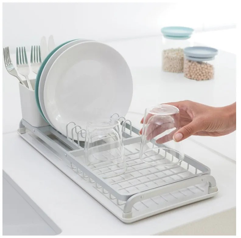 Brabantia Sinkside 1000203, Tavă de scurgere, Suport pentru ustensile, Gri deschis