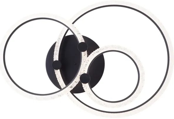 Brilliant AYDIN Plafonieră LED dimabilă, 34W, 230V, neagră + telecomandă