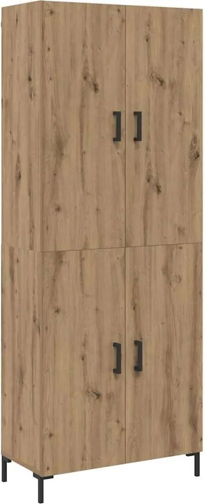 vidaXL Bufet stejar artizanal 69,5 x 34 x 180 cm Lemn compozit